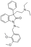 CAS 登录号：40714-43-0， 3-(2-二乙基氨基乙基)-1-[(2,3-二甲氧基苄基)甲基氨基]-3-苯基-2-吲哚啉酮