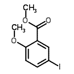 CAS 登录号：40757-09-3， 甲基5-碘-2-甲氧基苯甲酸酯