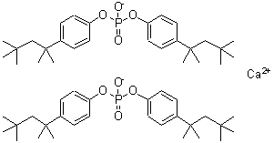 CAS 登录号：40835-97-0， 二[4-(1,1,3,3-四甲基丁基)苯基]磷酸酯钙盐