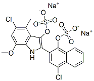 CAS#: 4086-05-9, Disodium 5-Chloro-2-[4-Chloro-1-(Sulphonatooxy)-2-Naphthyl]-7-Methoxy-4-Methyl-1H-Indol-3-Yl Sulphate