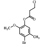 CAS 登录号：41194-86-9， 4-溴-2-甲氧基-5-甲基苯基3-氯丙酸酯