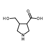 CAS 登录号：412320-71-9， 4-(羟基甲基)-3-吡咯烷羧酸