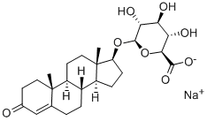CAS 登录号：4145-59-9， 17beta-羟基-4-雄甾烯-3-酮 17-D-葡糖苷酸酯钠盐