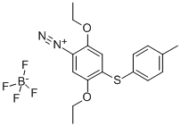 CAS 登录号:41749-18-2, 2,5-二乙氧基-4-(对甲苯基硫代)偶氮苯四氟硼酸盐
