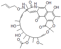 CAS 登录号：41887-54-1， 3-(2-丁烯基氧基亚氨基甲基)利福霉素