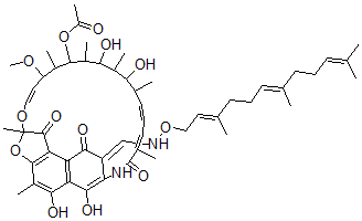 CAS#: 41887-55-2, 3-[[[(3,7,11-Trimethyl-2,6,10-Dodecatrienyl)Oxy]Imino]Methyl]Rifamycin