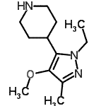 CAS 登录号：419571-67-8， 4-(1-乙基-4-甲氧基-3-甲基-1H-吡唑-5-基)哌啶