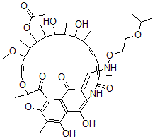 CAS 登录号：41970-62-1， 3-[(2-异丙氧基乙氧基)亚氨基甲基]利福霉素 SV