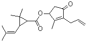 CAS#: 42534-61-2, 2,2-dimethyl-3-(2-methylprop-1-enyl)cyclopropane-1-carboxylic acid (3-allyl-4-keto-2-methyl-1-cyclopent-2-enyl) ester