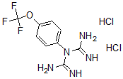 CAS 登录号：42823-09-6， N-[4-(三氟甲氧基)苯基]-亚氨基二甲脒盐酸盐(1:2)