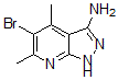 CAS 登录号：42951-65-5， 5-溴-4,6-二甲基-1H-吡唑并[3,4-b]吡啶-3-胺