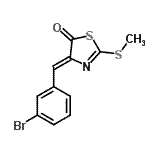 CAS 登录号：430458-93-8， (4Z)-4-(3-溴苄亚基)-2-(甲硫基)-1,3-噻唑-5(4H)-酮