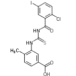 CAS#: 433953-08-3, 3-{[(2-Chloro-5-Iodobenzoyl)Carbamothioyl]Amino}-4-Methylbenzoic Acid