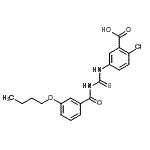 CAS#: 434286-98-3, 5-{[(3-Butoxybenzoyl)Carbamothioyl]Amino}-2-Chlorobenzoic Acid