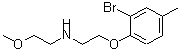 CAS 登录号：434303-01-2， 2-(2-溴-4-甲基苯氧基)-N-(2-甲氧基乙基)乙胺