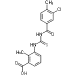 CAS 登录号：434304-15-1， 3-{[(3-氯-4-甲基苯甲酰)硫代氨基甲酰]氨基}-2-甲基苯甲酸