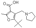 CAS 登录号：435341-86-9， 5-叔丁基-2-甲基-4-(1-吡咯烷基甲基)-3-呋喃羧酸