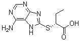 CAS 登录号：436086-77-0， 2-[(6-氨基-9H-嘌呤-8-基)硫代]-丁酸