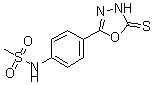 CAS 登录号：436095-78-2， N-[4-(4,5-二氢-5-硫代-1,3,4-恶二唑-2-基)苯基]-甲烷磺酰胺