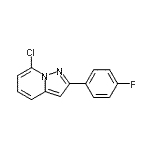 CAS 登录号：437384-07-1， 7-氯-2-(4-氟苯基)吡唑并[1,5-a]吡啶
