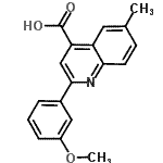 CAS 登录号：438213-44-6， 2-(3-甲氧基苯基)-6-甲基-4-喹啉羧酸