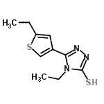 CAS 登录号：438230-04-7， 4-乙基-5-(5-乙基-3-噻吩基)-4H-1,2,4-三唑-3-硫醇