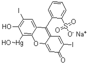 CAS 登录号：4386-35-0， 汞林钠