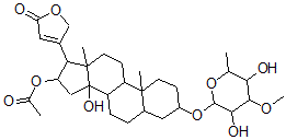 CAS#: 4420-67-1, 16b-(Acetyloxy)-3b-[(6-Deoxy-3-O-Methyl-a-L-Altropyranosyl)Oxy]-14-Hydroxy-5b-Card-20(22)-Enolide