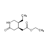 CAS 登录号：457623-01-7， 乙基[(4R,5S)-5-乙基-2-氧代-4-哌啶基]乙酸酯