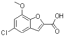 CAS 登录号：460044-74-0， 5-氯-7-甲氧基-1-苯并呋喃-2-羧酸