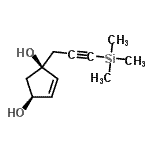 CAS 登录号：460990-23-2， (1R,3S)-1-[3-(三甲基硅烷基)-2-丙炔-1-基]-4-环戊烯-1,3-二醇