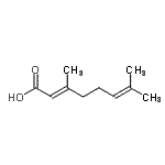 CAS 登录号：4613-38-1， (2E)-3,7-二甲基-2,6-辛二烯酸