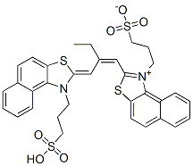 CAS 登录号：4622-66-6， 1-(3-磺基丙基)-2-(2-((1-(3-磺基丙基)萘并(1,2-d)噻唑-2(1H)-亚基)甲基)-1-丁烯基)萘并(1,2-d)噻唑鎓氢氧化物内盐