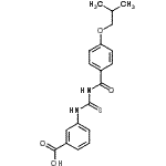 CAS 登录号：462602-17-1， 3-{[(4-异丁氧基苯甲酰基)硫代氨基甲酰]氨基}苯甲酸