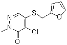 CAS 登录号：465514-01-6， 4-氯-5-[(2-呋喃基甲基)硫代]-2-甲基-3(2H)-哒嗪酮