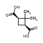 CAS 登录号：473-69-8， (1R,3S)-2,2-二甲基-1,3-环丁烷二甲酸