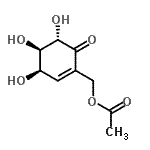 CAS 登录号：473791-23-0， [(3R,4R,5S)-3,4,5-三羟基-6-氧代-1-环己烯-1-基]甲基乙酸酯