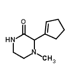 CAS#: 476364-39-3, 3-(1-Cyclopenten-1-Yl)-4-Methyl-2-Piperazinone