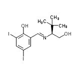 CAS#: 477339-39-2, 2-[(E)-{[(2S)-1-Hydroxy-3,3-Dimethyl-2-Butanyl]Imino}Methyl]-4,6-Diiodophenol