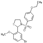 CAS 登录号：477515-63-2， 2-(5-溴-2-甲氧基苯基)-3-[(4-乙氧基苯基)磺酰基]-1,3-噻唑烷