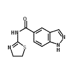 CAS 登录号：478829-03-7， N-(4,5-二氢-1,3-噻唑-2-基)-1H-吲唑-5-甲酰胺