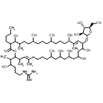 CAS 登录号：47917-41-9， 1-{5-[(4E,20E)-19-(alpha-D-阿拉伯呋喃糖基氧基)-35-丁基-10,12,14,16,18,22,26,30,34-壬羟基-3,5,21,33-四甲基-36-氧代氧杂环三十六碳-4,20-二烯-2-基]-4-羟基己基}胍