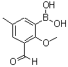 CAS 登录号：480424-55-3， (3-甲酰基-2-甲氧基-5-甲基苯基)硼酸