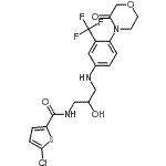 CAS 登录号：482306-15-0， 5-氯-N-[2-羟基-3-[[4-(3-氧代吗啉-4-基)-3-(三氟甲基)苯基]氨基]丙基]噻吩-2-甲酰胺