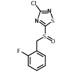 CAS 登录号：486997-72-2， 3-氯-5-[(2-氟苄基)亚磺酰]-1,2,4-噻二唑