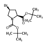 CAS#: 487048-27-1, Bis(2-Methyl-2-Propanyl) (2S,4S)-4-Bromo-1,2-Pyrrolidinedicarboxylate