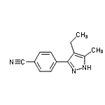 CAS 登录号：488114-78-9， 4-(4-乙基-5-甲基-1H-吡唑-3-基)苯甲腈