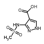 CAS#: 491610-68-5, 3-[(Methylsulfonyl)Amino]-1H-Pyrazole-4-Carboxylic Acid