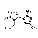 CAS#: 494747-28-3, 5-(1,3-Dimethyl-1H-Pyrazol-5-Yl)-4-Ethyl-2,4-Dihydro-3H-1,2,4-Triazole-3-Thione