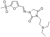 CAS#: 49537-97-5, 3-(2-(Diethylamino)Ethyl)-1-(((5-(Methylsulfonyl)-2-Furanyl)Methylene)Amino)-2,4-Imidazolidinedione